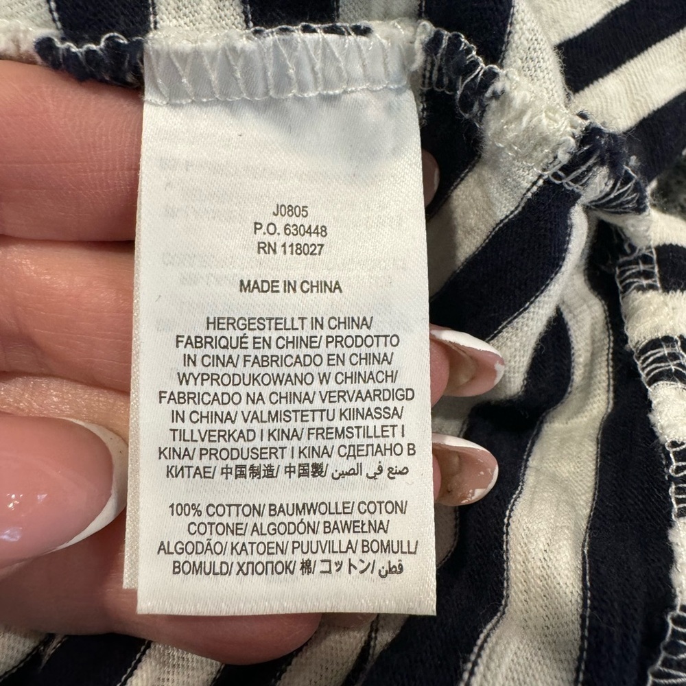 BODEN women’s size 4 short sleeve cotton striped shirt dress in white and navy - Picture 11 of 11